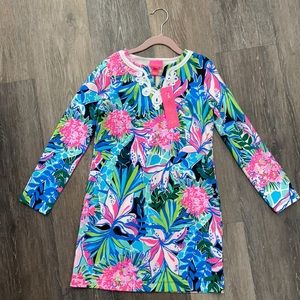 Lilly Pulitzer mini long sleeved Harper shift dress. Girls size Large.